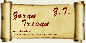Zoran Trivan vizit kartica